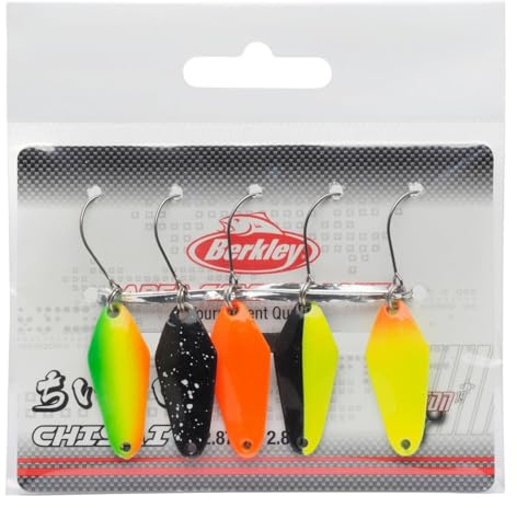 Berkley Area Game Spoons 5 Pack – Kleiner Wobbler Spoon Zum Forellen- und Barschangeln, bleifrei, Fusion 19 Haken