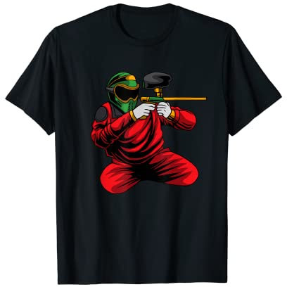 Paintball Gewehr Paintballspieler - Helm Paintballer T-Shirt