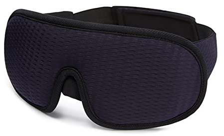 Schlafmaske 3D Schlafmaske blockieren leichte weiche gepolsterte Schlafmaske for Augen Schatten Augenbund Schlafhilfesgesichtsmaske Okular angemessen (Color : Navy Blue)