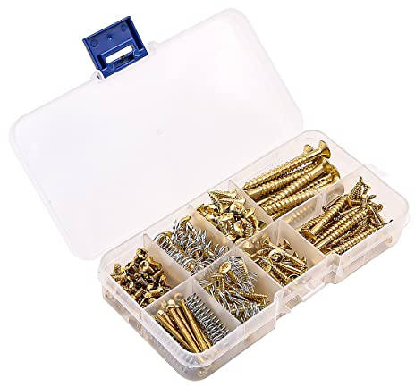 Alnicov Gitarren-Schrauben-Set, 226-teilig, 9 Arten, Gitarren-Schrauben-Sortiment mit Federn für E-Gitarren-Steg-Tonabnehmer, Schlagbrett, Stimmgerät, Halsplatte
