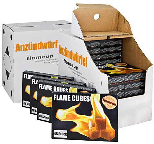 288x / 576x / 1152x / 2304x Accendifuoco Barbecue Grill Accendino Forno Accendino Carbone Grill Camino Forno Flameup, Numero di confezioni:48 confezioni = 2304 cubetti
