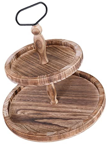 Cabilock Puesto De Frutas De Madera Estante Para Postres De Fiestas Exhibidor De Dulces Para Hornear Postres Adorno Cocina o Sala De Estar