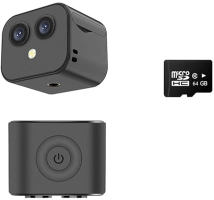 Macchina fotografica d'azione Mini telecamera 4K Wireless WiFi Micro Dual Cam di sorveglianza IP Hotspot Visione notturna Smart Home Monitor sportivo Batteria integrata ( Color : Camera add 64G )