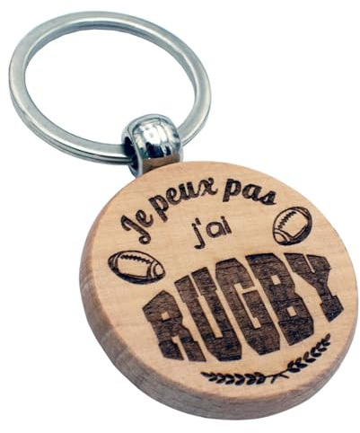 Ernestine - Porte-clés rugby - cadeau rugby et coach football américain - porte-clefs avec ballon - cadeau anniversaire sport accessoires homme
