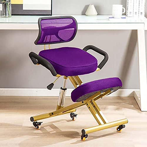 Ergonomischer Kniestuhl mit Rückenstütze, verstellbarer Hocker für Zuhause und Büro, verbessert die Körperhaltung mit abgewinkeltem Sitz und bequemen Kissen.