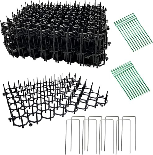 24 Pcs 20 x 15.5 cm Cat Dog Deterrent Mat, Scat Mat for Cats Pets with Spikes Indoor Furniture, Outdoor Garden Fence Pet Animal Barrier Set