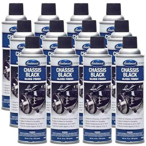 Eastwood Original Chassis Black Gloss Automotive Frame and Suspension Spray Paint Aerosol 14 oz | 12 Pack