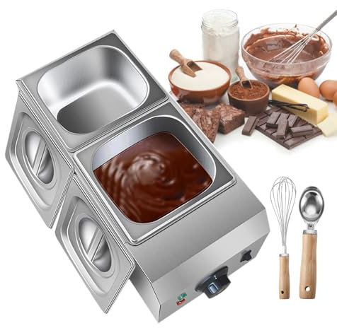 pealiritansemen Stainless Steel Double Boiler Melting Pot, With Baking Tool Kit, Large Capacity Chocolate Tempering Machine, For Heating Butter Cheese Chocolate
