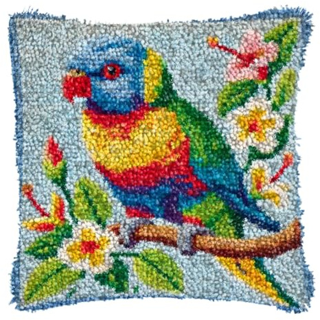 YOOTOM Kit de housse de coussin avec crochet à loquet en Noël,kit de broderie,kits de fabrication de taies d'oreiller，latch Hook Pillowcase Kits 43x43cm