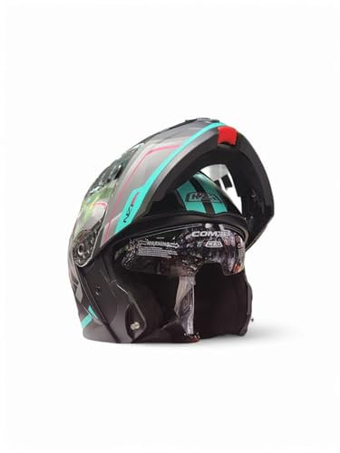 Casco Moto Modular NZI Combi 3 ORBE Negro Antracita Turquesa HOMOLOGACION 22.06 Talla M