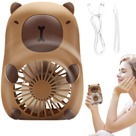 Sucritude Ventilador De Mano Portatil Para Niños, Ventilador De Bolsillo Recargable, Con 3 Velocidades, Adecuado Para El Hogar, La Oficina, El Dormitorio Y Viajes Al Aire Libre