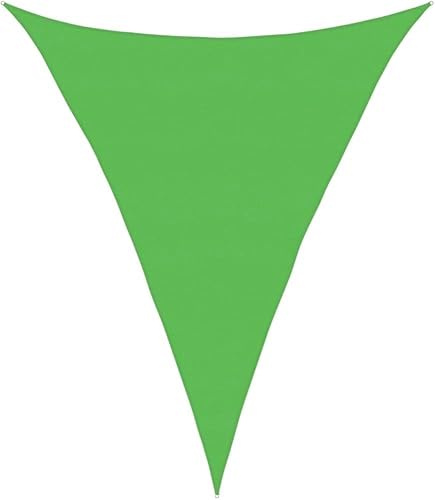 Vela Ombreggiante Triangolare 160 g/m², HDPE Verde Chiaro 5x6x6 m, Telo Ombreggiante Esterno con Protezione UV 90%, per Giardino, Patio e Balcone