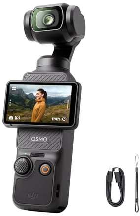 DJI Osmo Pocket 3 Bundle, vlog Kamera 4K mit 1-Zoll-CMOS und 4K/120 fps Video, 3-Achsen-Stabilisierung, digital Kamera, schnelles Scharfstellen (Osmo Pocket 3)