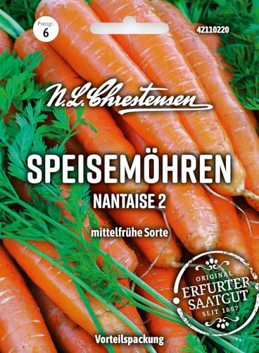 Möhren Samen Nantaise 2-30g Möhren Saatgut Marktgärtner für 80-100m | Karotten Samen Süß Vitaminreich für Garten Hochbeet - Samenfeste Karotten Saatgut Früh Mittelfrüh - Möhrensamen Daucus carota