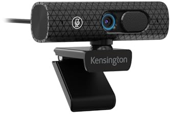 Kensington W3050 EQ 1080p Cámara Web de Enfoque automático con Campo de visión Ajustable, micrófonos duales y Mejora de luz Baja para videoconferencias, transmisión y reuniones en línea (K81172WW)