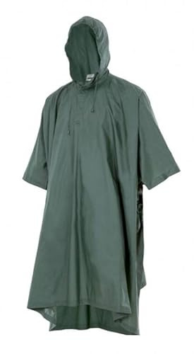 VELILLA 187; Poncho de Lluvia con Capucha; Color Verde; Talla Unica