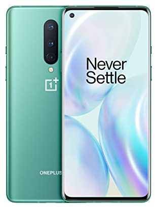 OnePlus 8 (5G) Smartphone ohne Vertrag, 8GB + 128GB Speicher, 6.55 AMOLED 90Hz Display, 4300 mAh Akku, Dreifach-Kamera, Dual-SIM - Grün