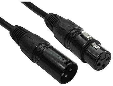 World of Data 5M XLR Cable - 3 Pin Male to Female Balanced Audio Copper Core Gold Plated Pins 4 PACK