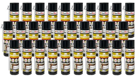 Isolbau 2K Montageschaum B2 Zargenschaum - Premium PU-Schnellschaum für Türen, Fenster, Dämmung & Montage - 30 x 400 ml