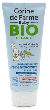 Corine de Farme Bio-Feuchtigkeitscreme für Babys ab der Geburt, Olivenöl und Bio-Sheabutter, empfindliche Haut, hergestellt in Frankreich