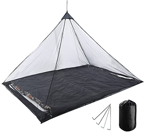 Camping Mosquito Net with Storage Bag, Hanging Single Person Anti-Mosquito Bug Nets, Compact & Lightweight, High Density Bed Curtain Mesh Tent Netting Canopy for Outdoor, Travel, Hiking, Picnic