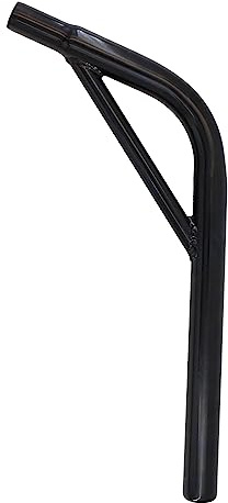 Bike Seat Post with Support, Steel Lay Back BMX Bicycle Seat Post w/ Support, Multiple Sizes (Black) (25.4 X 350mm)