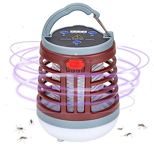 Fly Zapper Piège à mouches à lumière UV USB Lampe LED solaire portable Piège à mouches pour l'intérieur et l'extérieur pour le camping, les barbecues, les pique-niques Hongjingda