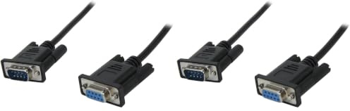 StarTech.com Câble Série RS232 Null Modem de 1m - Cordon DB9 Mâle Femelle - Câble Série Croisé avec Blindage Al-Mylar - Port série COM, Compatible avec Appareils DTE, Noir, F/M (SCNM9FM1MBK)
