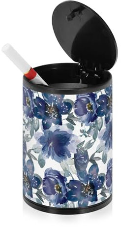 Aschenbecher für Zigaretten für Terrasse, mit Deckel, Edelstahl, tragbares Autozubehör, Auto-Aschenbecher für Zuhause, Büro, Angeln