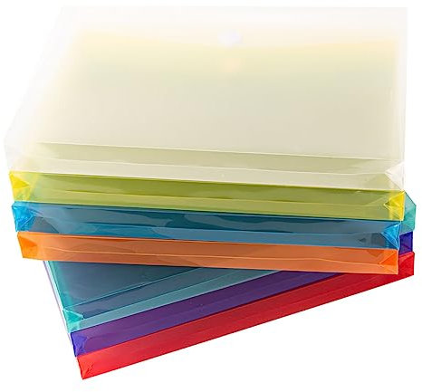HAPINARY Dateiaufbewahrungstaschen A4 7 Stück Transparentes Kunststoffmaterial Erweiterbar Dokumentenordner Für Büro Schule Aktenorganizer