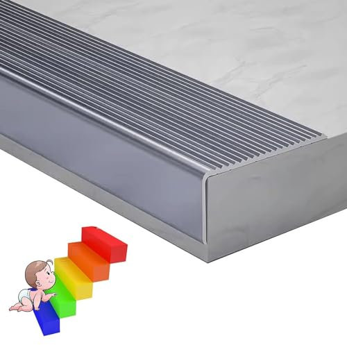 HJXGQJM Forme en L Profil des Bords Marches Antidérapant Bande De Bordure, Bande Antidérapante Escalier Facile À Installer, Protections De Bord/Bordure De Marches D'escalier Durables(Grey,30x20mm)