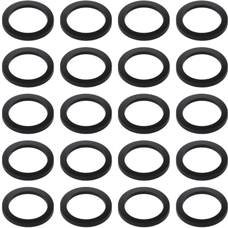 OTOTEC 20 arandelas planas de goma negra de 32 mm de diámetro exterior de 24 mm de diámetro interior de 3 mm de grosor, arandelas planas M24 para grifo de agua, válvula de tubo, perno de manguera de