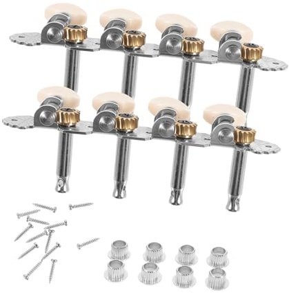 Gitarrenstimmwirbel Metall 1 Satz für Gitarre und Gitarrenkopf Silber | Einfache Montage, Höhere Stabilität, Feinere Stimmung, für Übung und Geschenkoption, Zubehör für Musiker