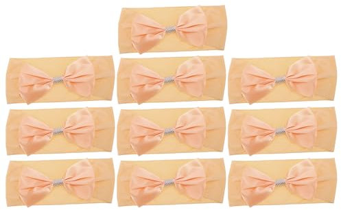 CAPASTEC Cintas para Fajas de Sillas 10pzs, Bandas Elásticas para Cubrir Sillas con Hebilla Deslizante, Lazos para Sillas Elásticos para Bodas Navidad, 35x15cm, Rosa Champán