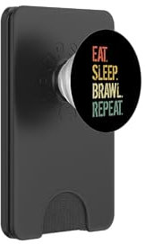 Eat Sleep Brawl Repeat Stars Lustiges Videospiel PopSockets PopWallet für MagSafe