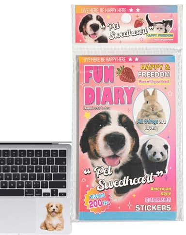 Nuyhadds Animal Stickers, Cute Laptop Stickers, Teacher Reward Stickers for Kids Students, Hand Account Decals, Decorative Water Bottle Stickers