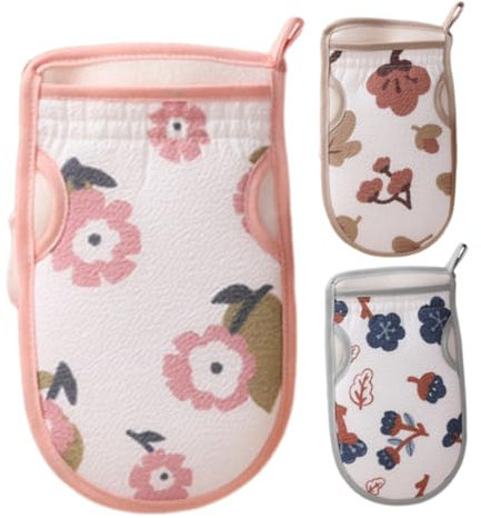 minkissy 3stücke Exfolierende Duschhandschuhe Weiche Luffa Körperbürste Für Gründliche Vielseitige Badewäsche Für Tägliche Hautpflege Und Kaffee