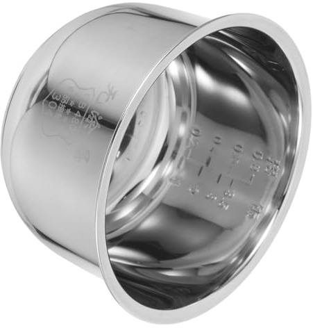 Ciieeo Olla Interior De Repuesto para Arrocera Acero Inoxidable Sin Recubrimiento Antiadherente Conductividad Térmica Uniforme Compatible Arroceras Eléctricas para Cocina Doméstica