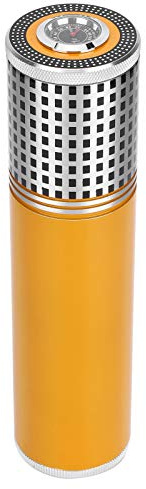 Titulares de Cigarros, Tubos de Aleación de Zinc Estuche de Viaje Portátiles Humidor Sellado Suministros para el Hogar de Hogar (YELLOW)
