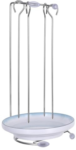 MAGICLULU 1 Support À Brochettes pour Barbecue Support À Brochettes en Acier Inoxydable pour Barbecue Broche Verticale en Acier Inoxydable avec Pointes pour Poulet Saucisses Et
