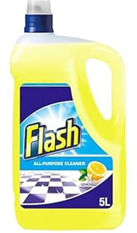 HOCHSTE® Flash Professional All Purpose Cleaner, Lemon Scent, Commercial Grade Multi-Surface Cleaning Solution, Heavy Duty Degreaser for Kitchens, Offices, Floors, Bathrooms, Industrial Use, 5L