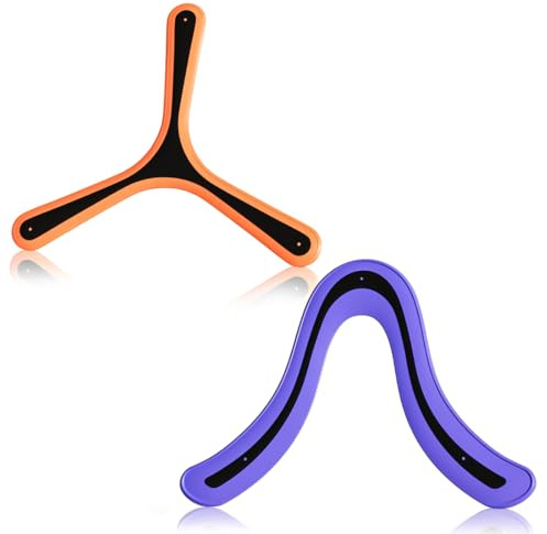 DIFLAX 2 Pezzi Boomerang, Boomerang Bambini, Boomerang per Bambini Adulti, Frisbee Bambini, Giochi Estivi, Outdoor Gioco, per Aperta Aria