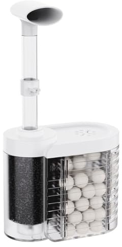 Tigerlily Enterprises Aquarium Sponge Filter. Silent Bio Sponge Filter for Small Fish Tanks Up to 50L. With Gentle Flow & Ceramic Media (Requires Air Pump)