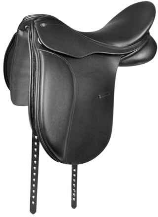 WALDHAUSEN Dressursattel Comfort, Leder, schwarz, 43cm/17