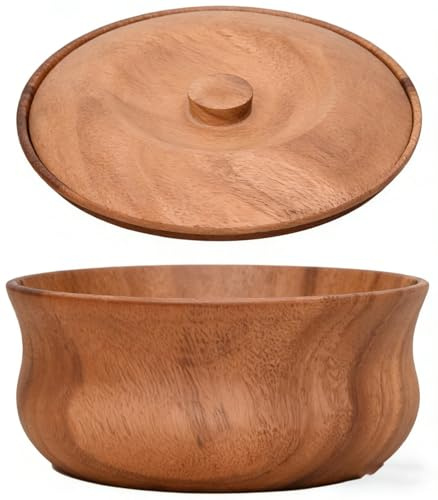 Juego De Cuencos De Madera De Mango para La Cocina, Ideales para La DecoracióN De Mesas De Centro, Frutos Secos, Dulces, Aperitivos, Snacks, Aceitunas Y Salsa(C/D20cm)