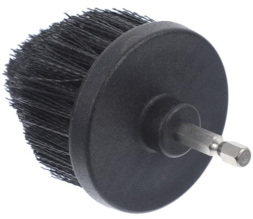 Healifty Electric Cleaning Brush Black 1/4 Inch Handle Drill Attachment | Abs Pp Iron Build, Scrubbing for Showers and Bathtubs, Surface Protection, Safe Use