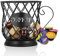 UNISOPH Coffee Capsule Pod Storage Basket, Multiple Pod Holder, Countertop Kitchen Storage Holder for Tassimo, Nespresso, Dolce Gusto (Black)
