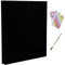 RECUTMS Self Adhesive Photo Album Magnetic Scrapbook 40 Pages Hardcover Length 11 x Width 10.6 Inches with Photos Storage Box DIY Accessories Kit (Black Linen)