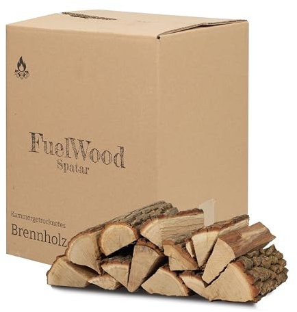 Legna da ardere di quercia essiccata al forno, 25 litri, lunghezza del filo: circa 25 cm, umidità del legno inferiore al 15%, perfetta per forno, camino, barbecue, braciere, falò, barbecue – legna da