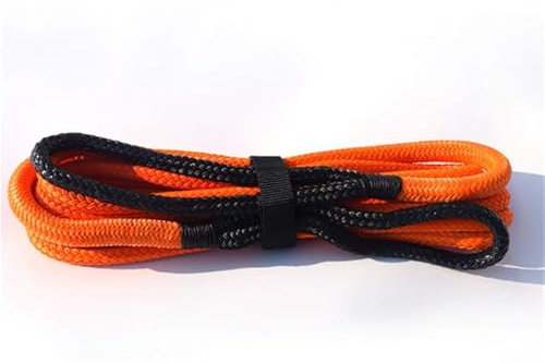 Synthetisches Windenseil, 3/4 * 20ft kinetisches Seil, 19mm * 6m Energieseil, doppelt geflochtenes Erholungsseil, Abschleppseile für 4WD Geländewagen, LKW, SUV(Orange)